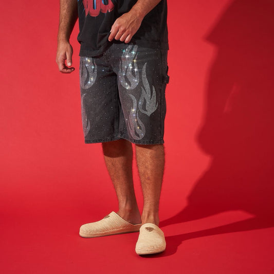 DUAA ''THRIVING'' FLAME STONE DENIM SHORT