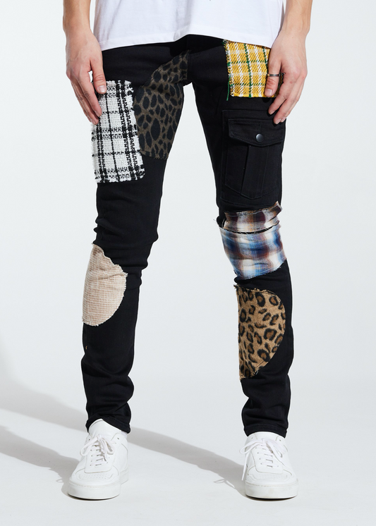 Embellish Trey Cargo Denim (Black)