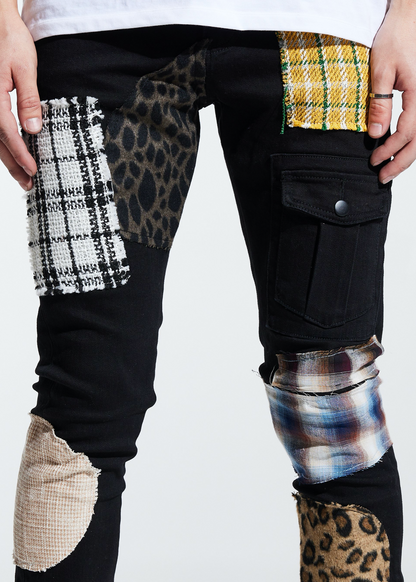 Embellish Trey Cargo Denim (Black)