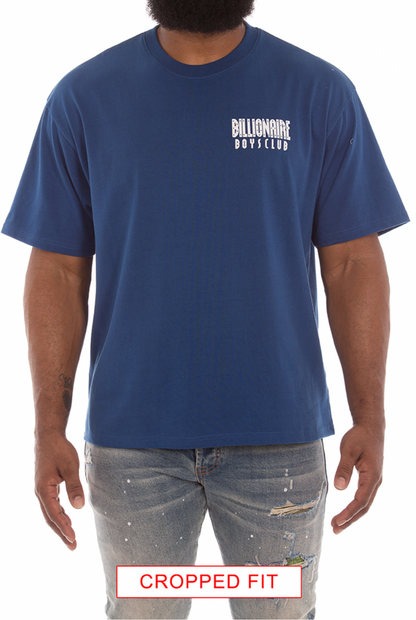 Billionaire Boys Club Insignia SS Knit Tee (Cropped Fit) (Navy Peony)