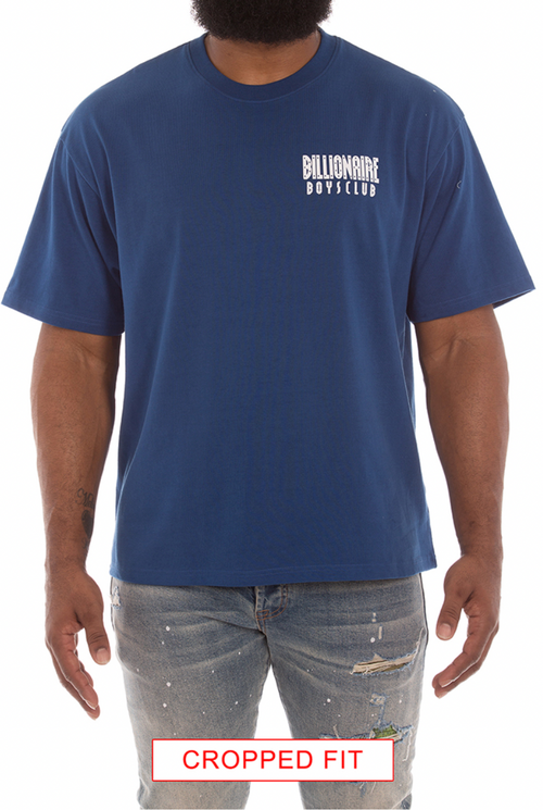 Billionaire Boys Club Insignia SS Knit Tee (Cropped Fit) (Navy Peony)