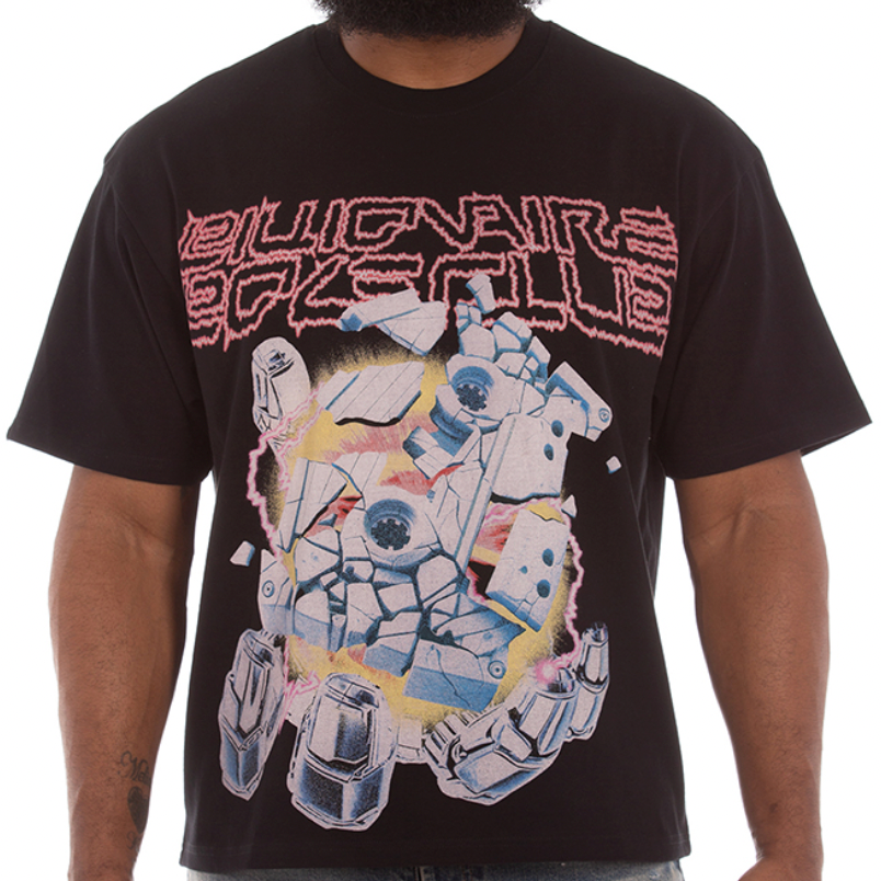 Billionaire Boys Club Abandon Planet SS Knit (Cropped Fit) (Black)