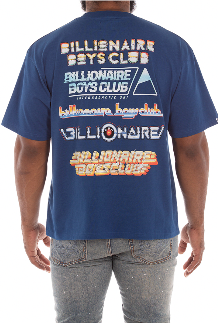 Billionaire Boys Club Insignia SS Knit Tee (Cropped Fit) (Navy Peony)