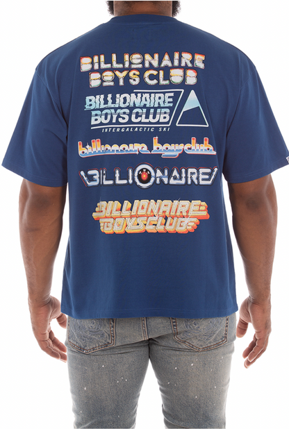 Billionaire Boys Club Insignia SS Knit Tee (Cropped Fit) (Navy Peony)