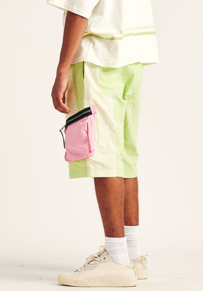 Diet Starts Monday "Nylon MX Shorts" Volt/Pink