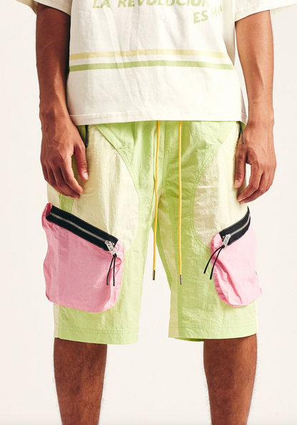 Diet Starts Monday "Nylon MX Shorts" Volt/Pink