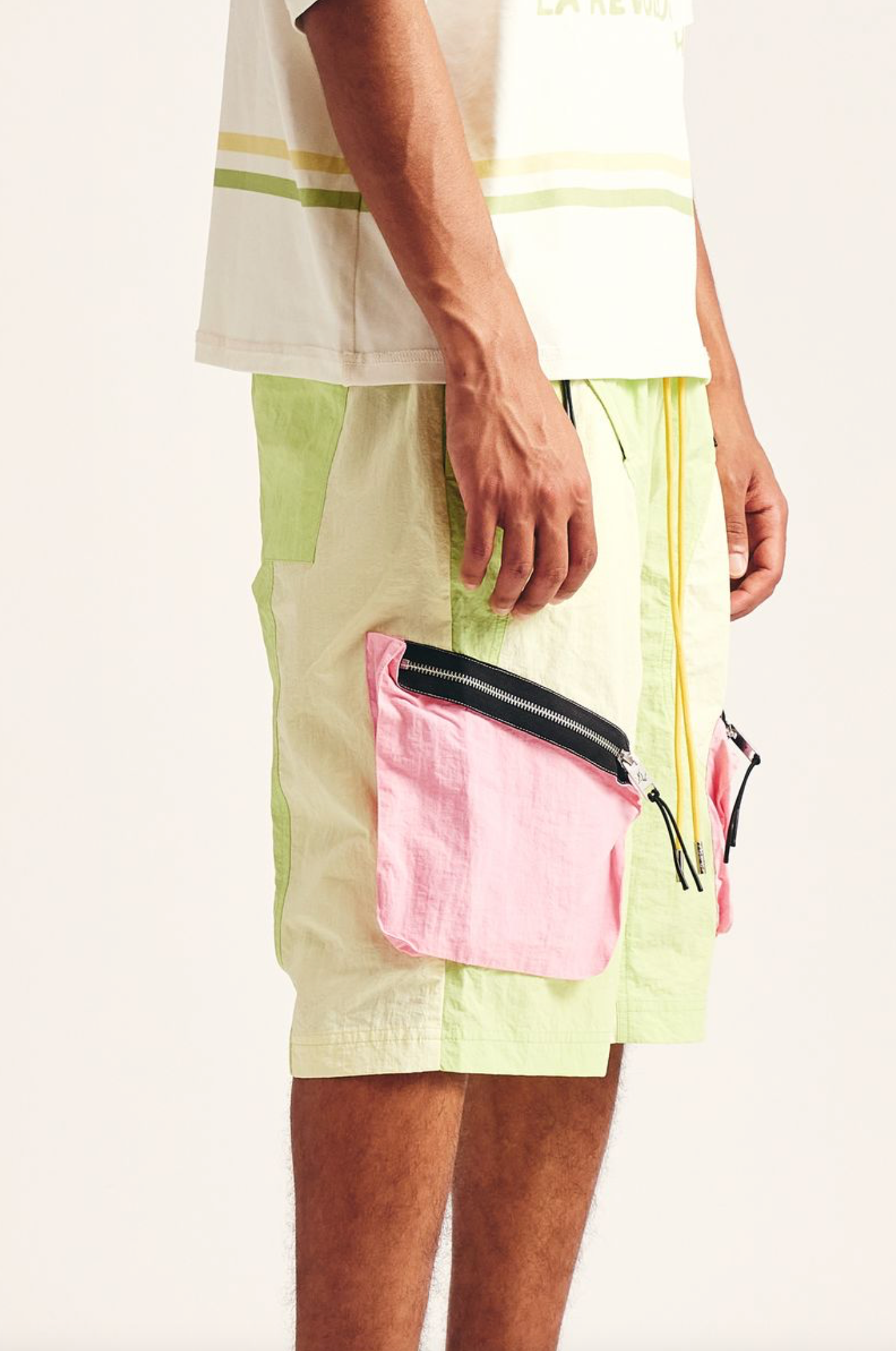 Diet Starts Monday "Nylon MX Shorts" Volt/Pink