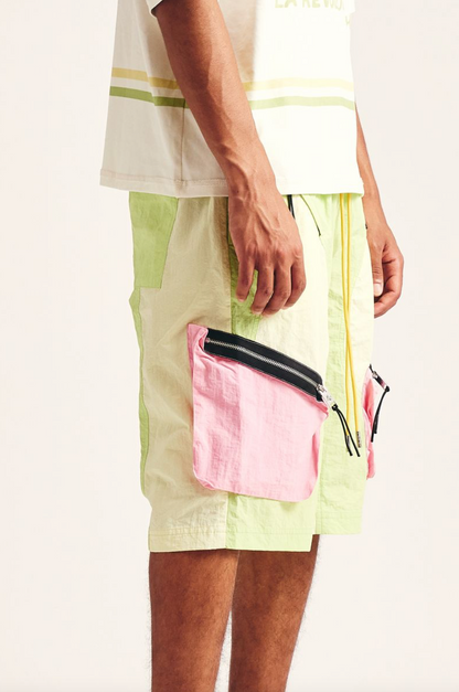 Diet Starts Monday "Nylon MX Shorts" Volt/Pink