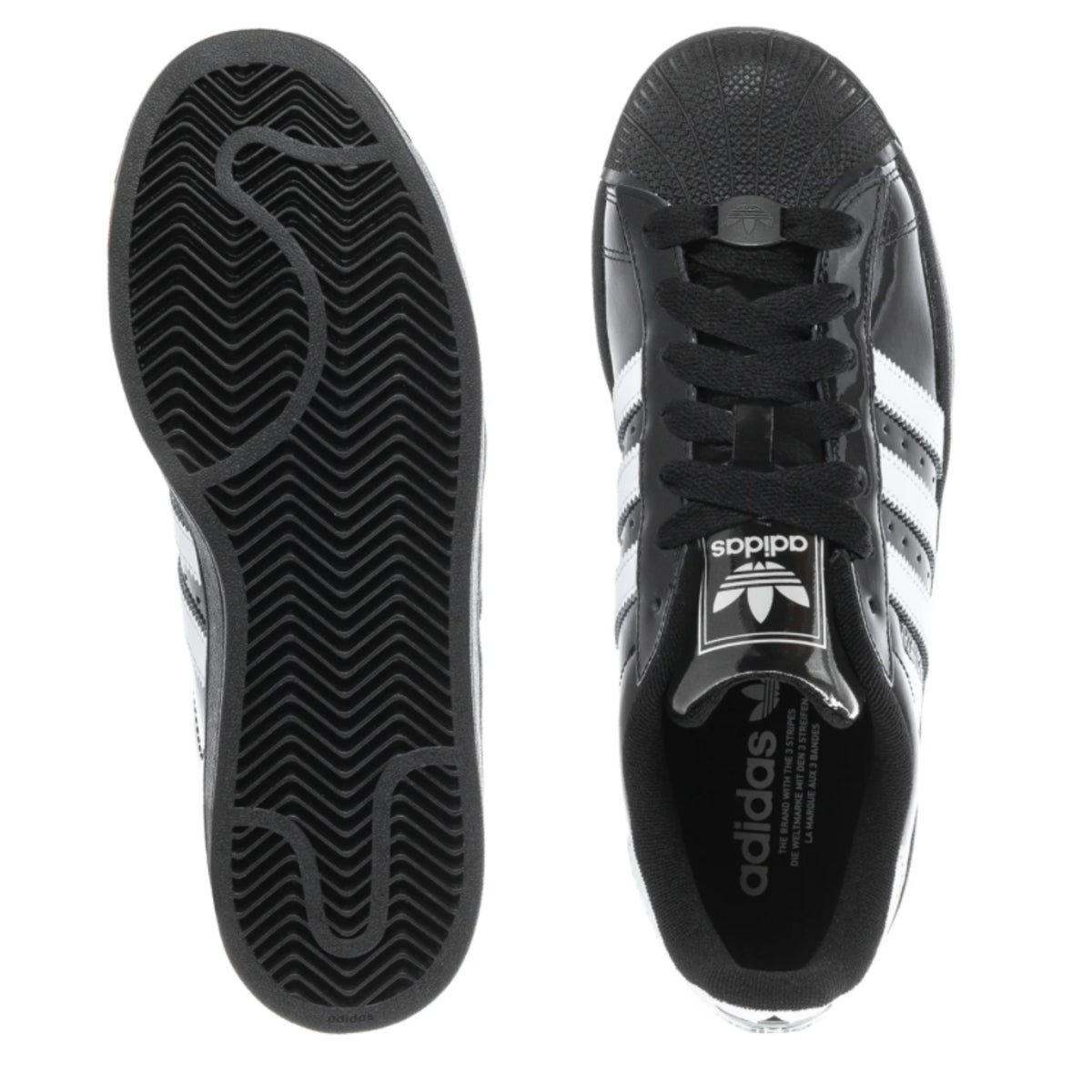 adidas Superstar II Black Patent White (GS)