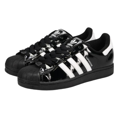 adidas Superstar II Black White Patent Leather