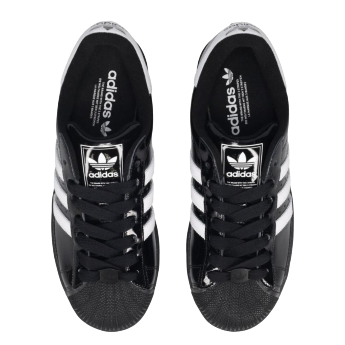 adidas Superstar II Black White Patent Leather