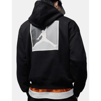 Jordan Brooklyn Fleece Hoodie Black back Logo