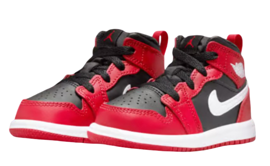 Jordan 1 Mid Black Gym Red (TD)