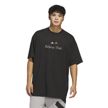 Adidas Ant Believe Tee Anthony Edwards Black Taupe JW4292