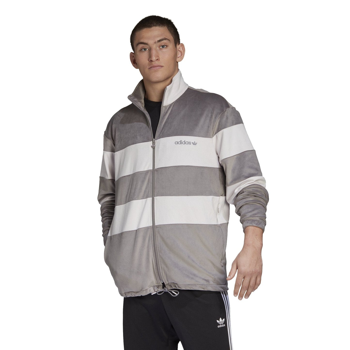 Adidas Originals Pastel Full Zip White Grey Men GL6160