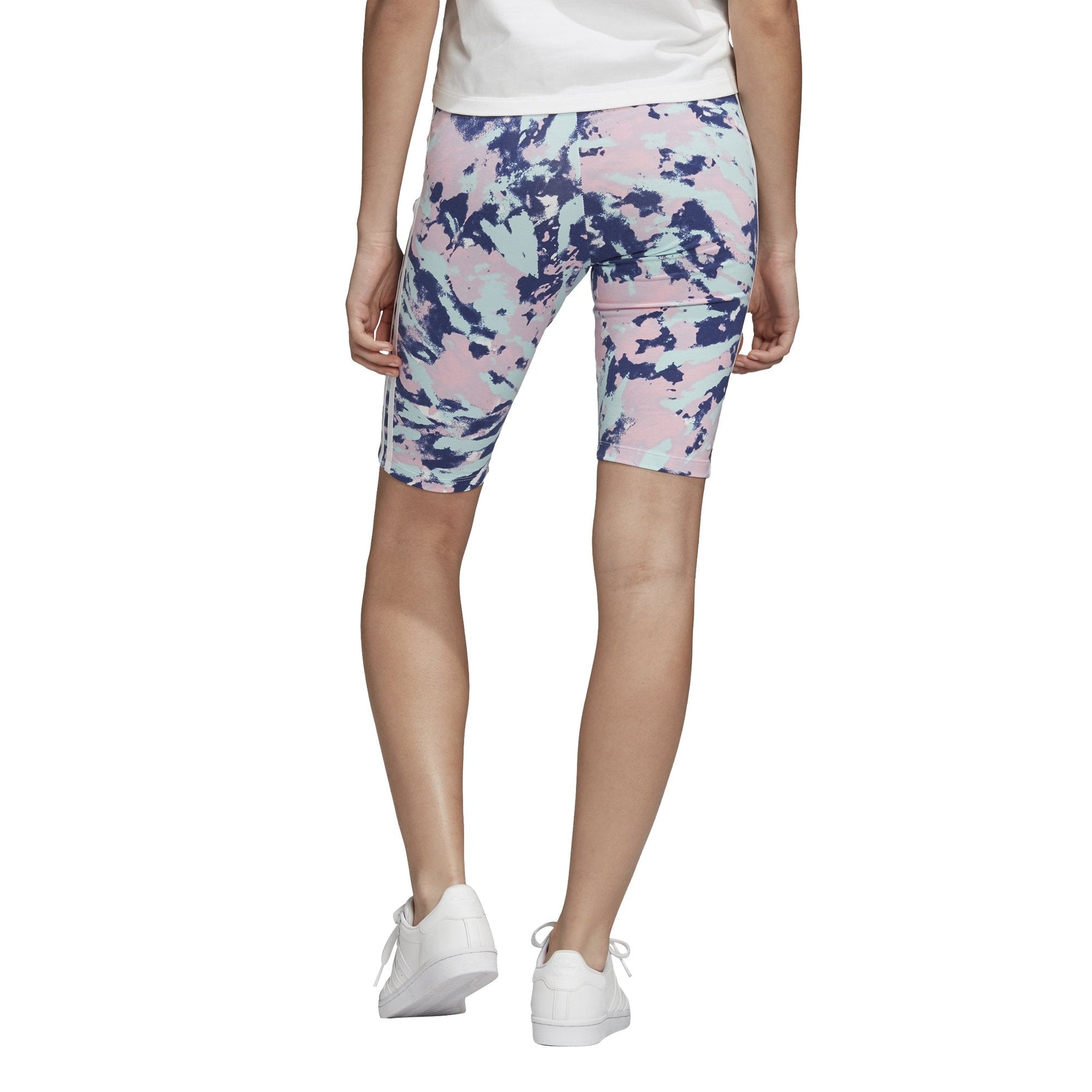 Adidas Originals Short Tight Tie Dye Vapour Blue Pink Women GL6350