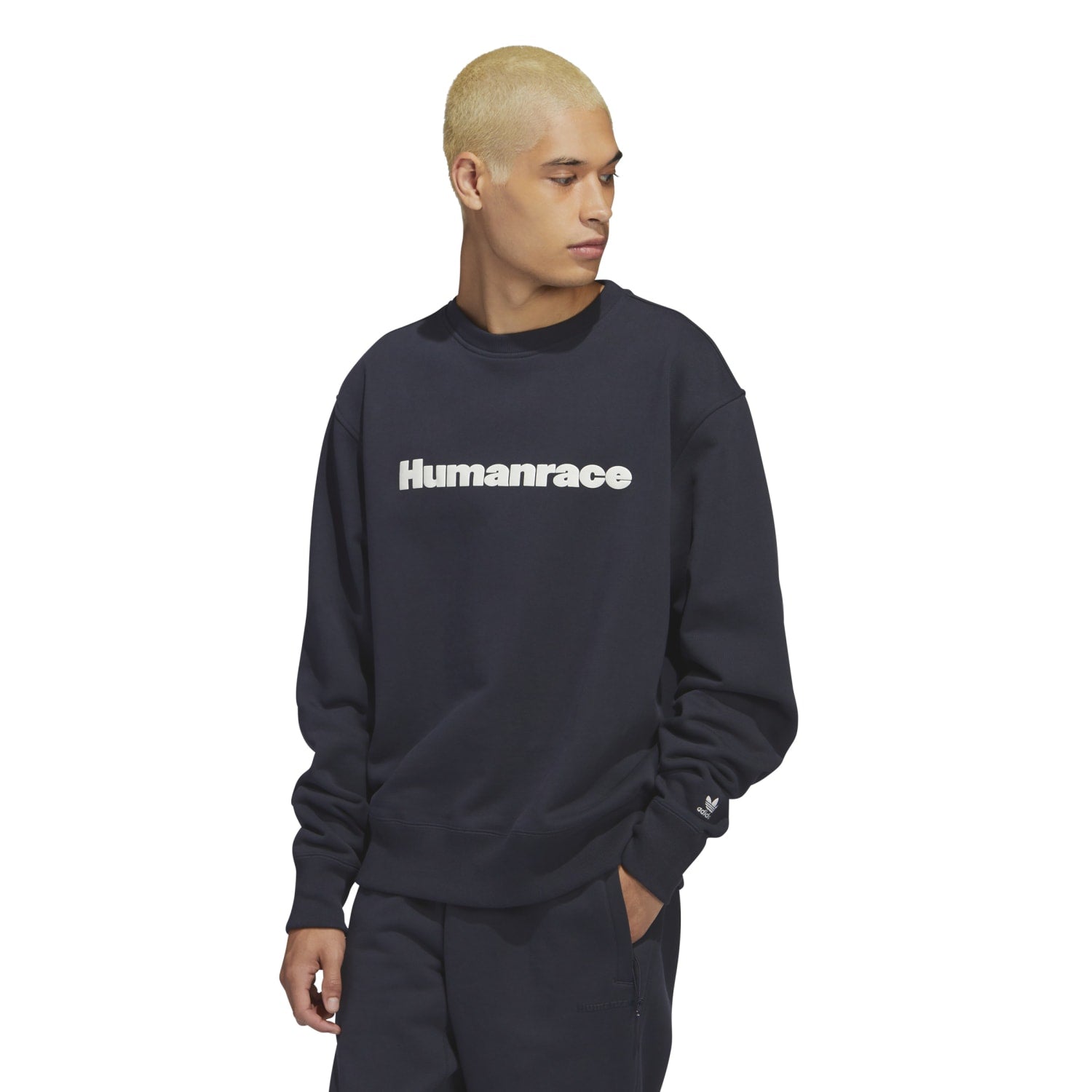 Adidas Originals Unisex PW Pharrell Williams Humanrace Basics Crew Night Grey HS4831