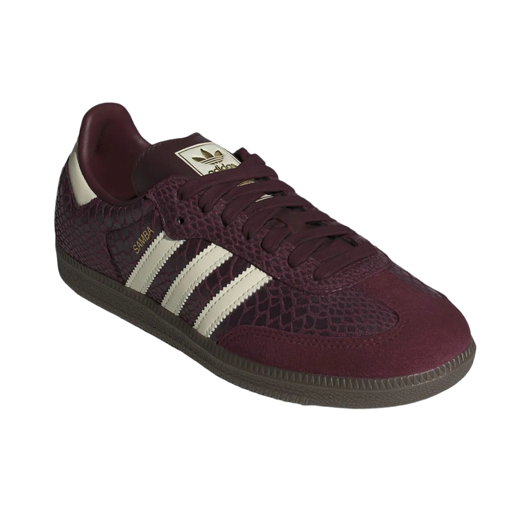 adidas Samba OG Snakeskin Maroon Cream White (W)