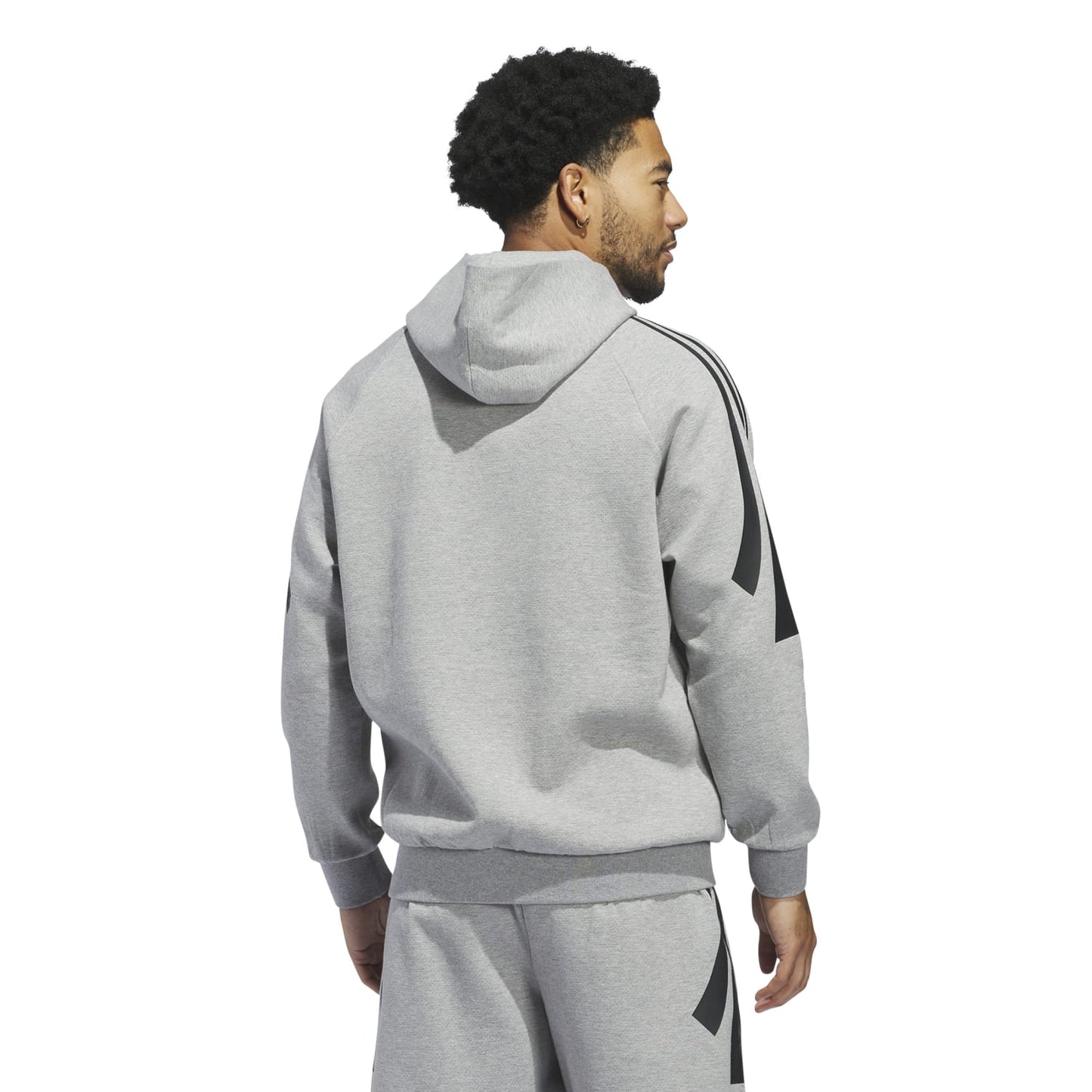 Adidas Unisex Basketball Spacer Hoodie Grey JD7466
