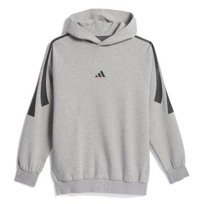 Adidas Unisex Basketball Spacer Hoodie Grey JD7466