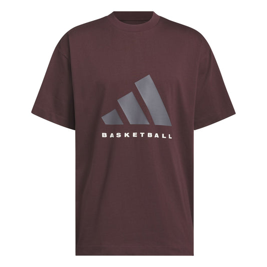 Adidas Unisex Adidas Basketball Tee Red JD6128