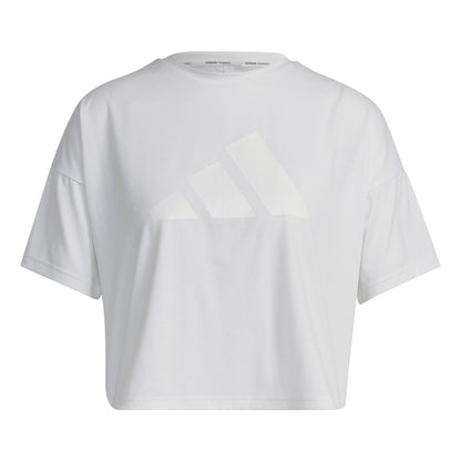 Adidas Women Train Icons 3 Bar Logo Tee White HK6965