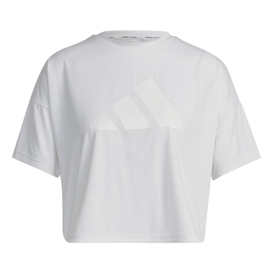 Adidas Women Train Icons 3 Bar Logo Tee White HK6965
