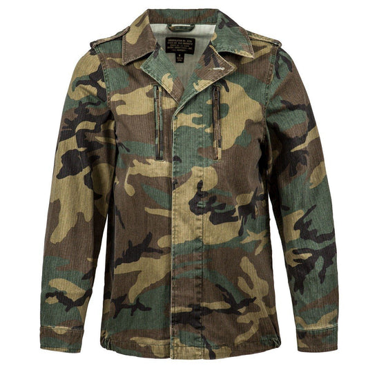Alpha Industries Women W F-2 French Field Coat Woodland Camo Jacket Wjf48003c1-961