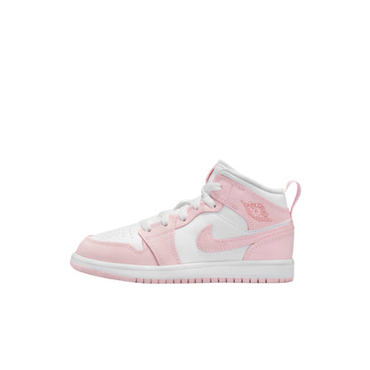 Jordan 1 Mid Pink Foam Fire Red White (PS)