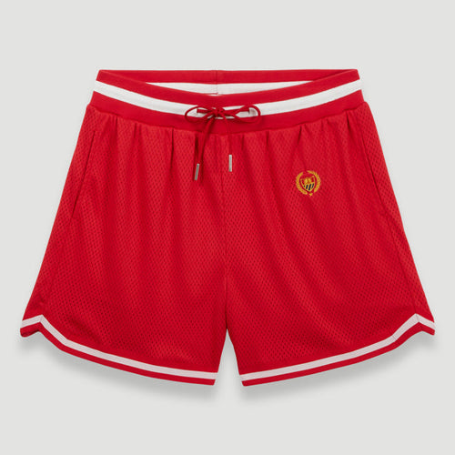 Bel-Air Athletics Men Basketball Short Emb Crest Red