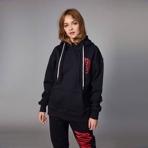 Boy London Boy 1976 Wave Print Hood Black Women BOYL1976WPH-BLK