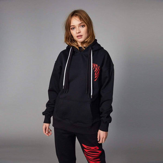 Boy London Boy 1976 Wave Print Hood Black Women BOYL1976WPH-BLK