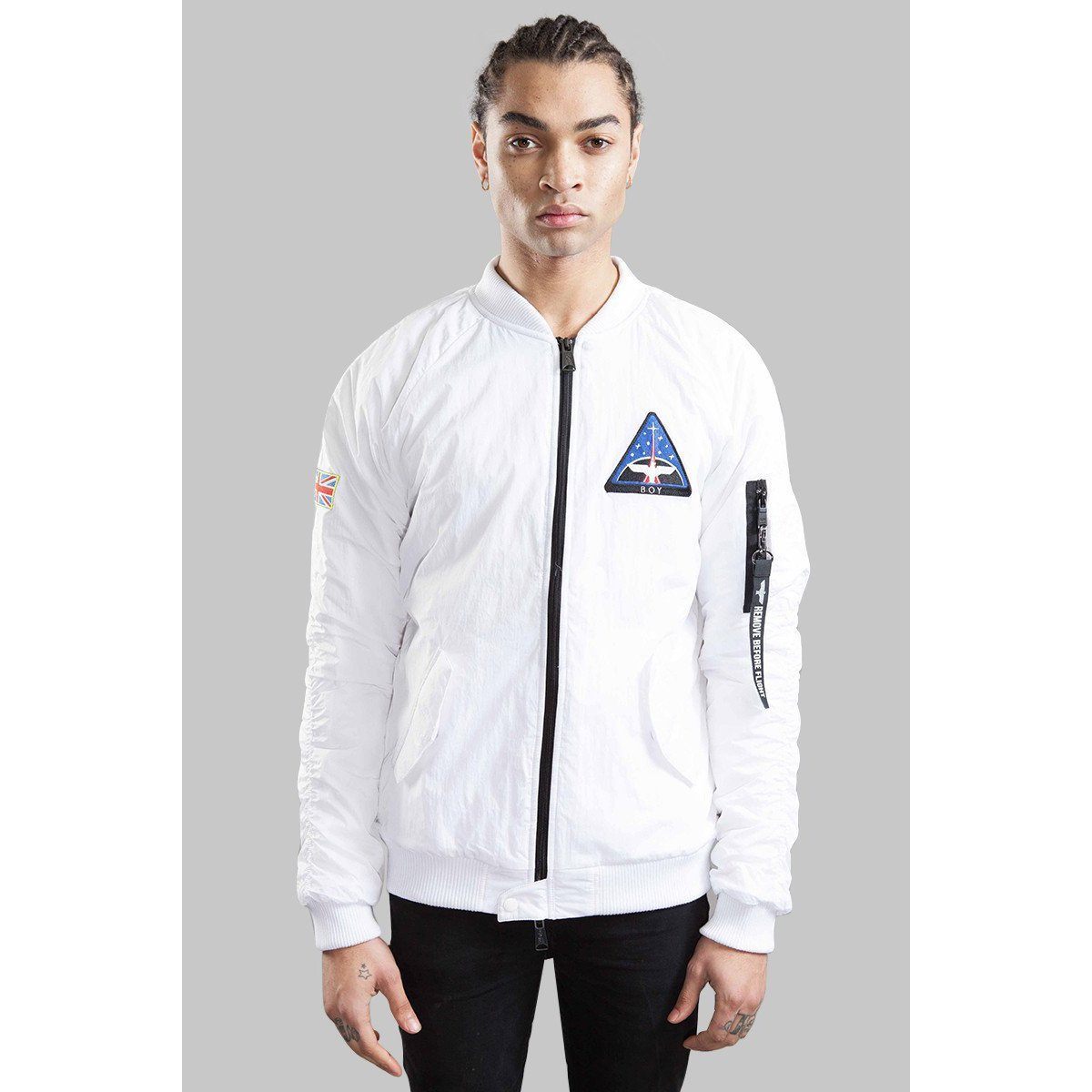 BOY LONDON BOY SPACE BOMBER JACKET WHITE BOYL1587-WHT