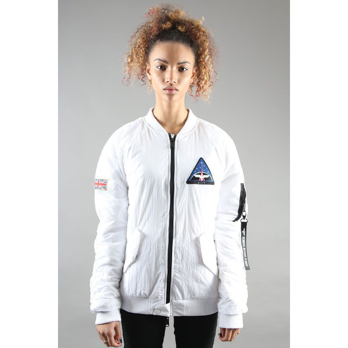 BOY LONDON BOY SPACE BOMBER JACKET WHITE BOYL1587-WHT