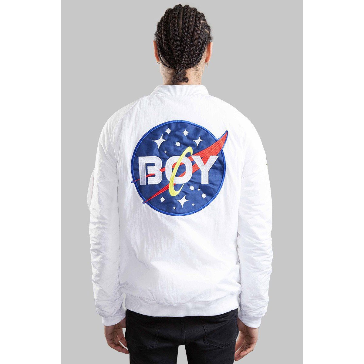 BOY LONDON BOY SPACE BOMBER JACKET WHITE BOYL1587-WHT