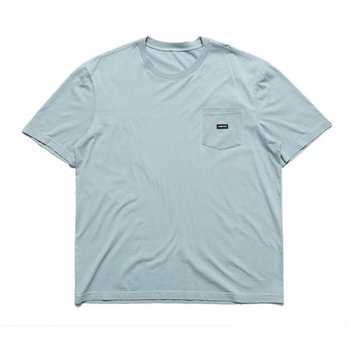 Chrystie NYC Small OG Logo Patch Pocket Stone Blue SMOGPTCHTEE-BLU