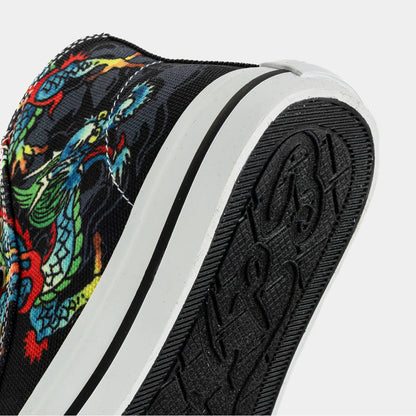 Ed Hardy Dragon Tattoo High Top Black White (PS)