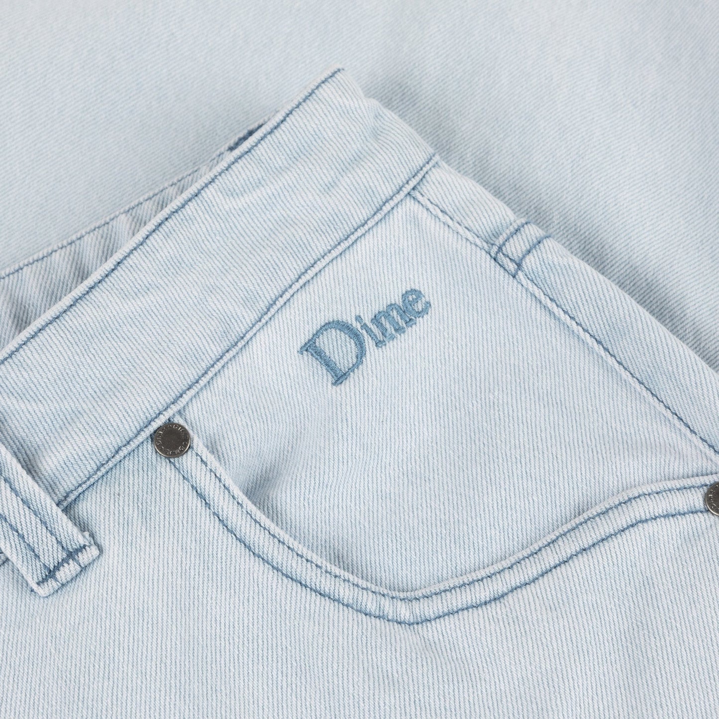 Dime Men Classic Baggy Denim Pants Light Washed