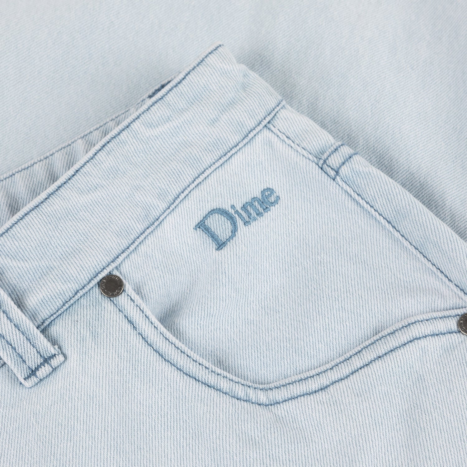 Dime Men Classic Baggy Denim Pants Light Washed