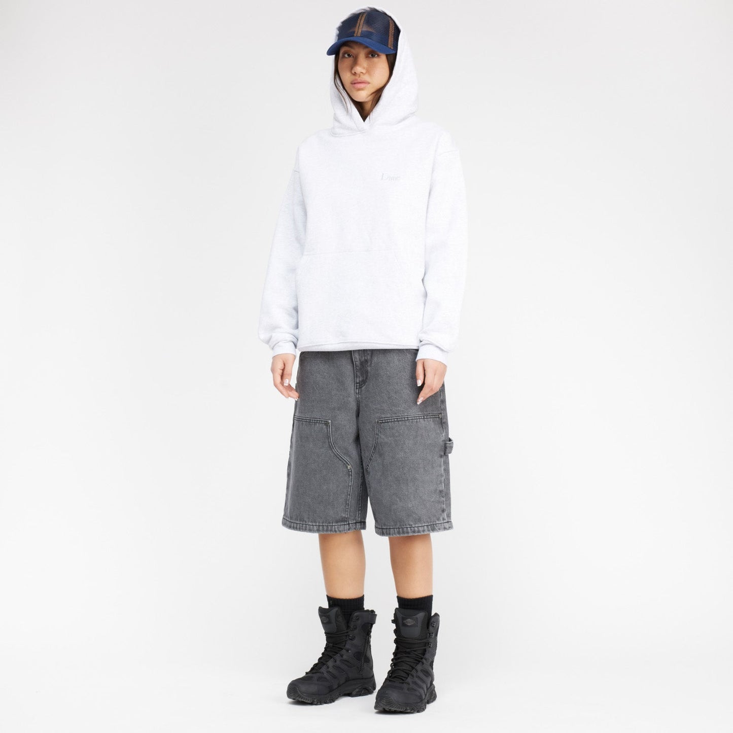 Dime Men Classic Small Logo Hoodie Ash
