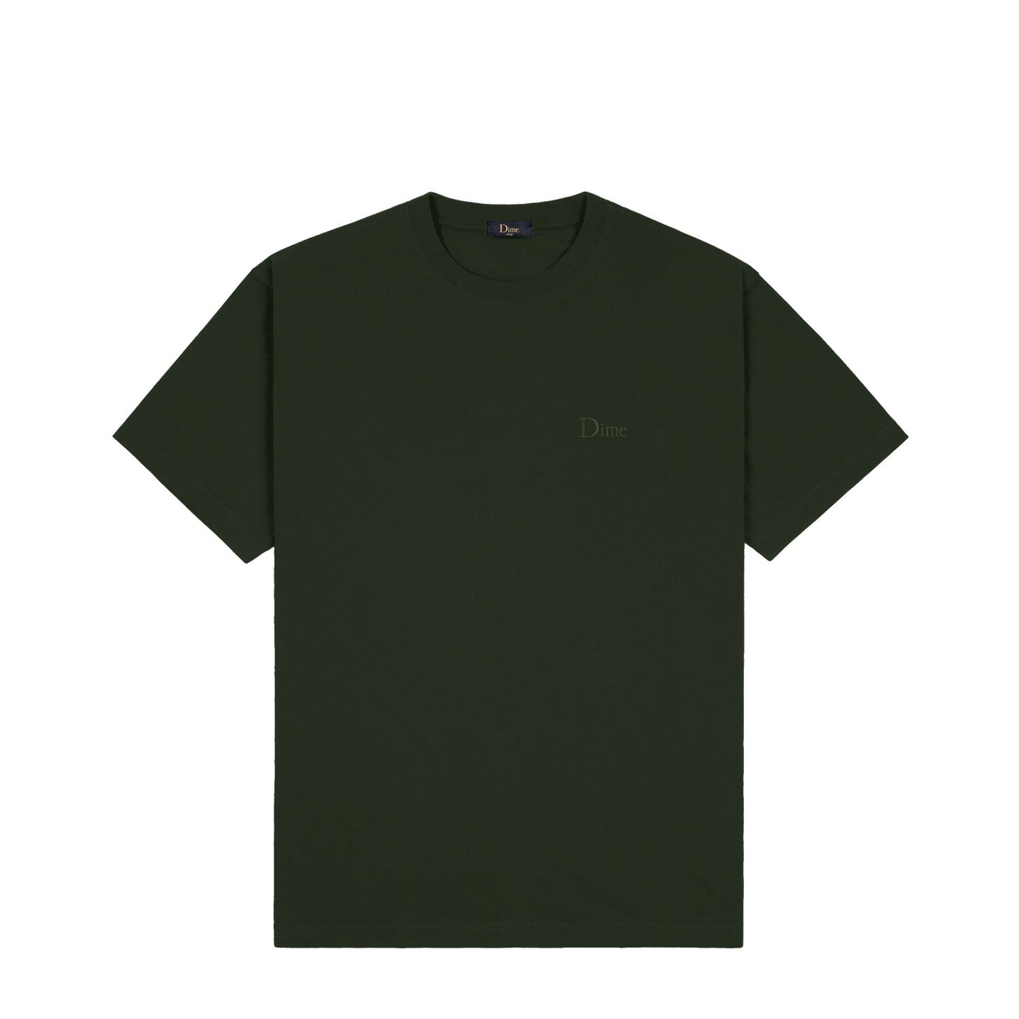 Dime Men Classic Small Logo T-Shirt Forest Green