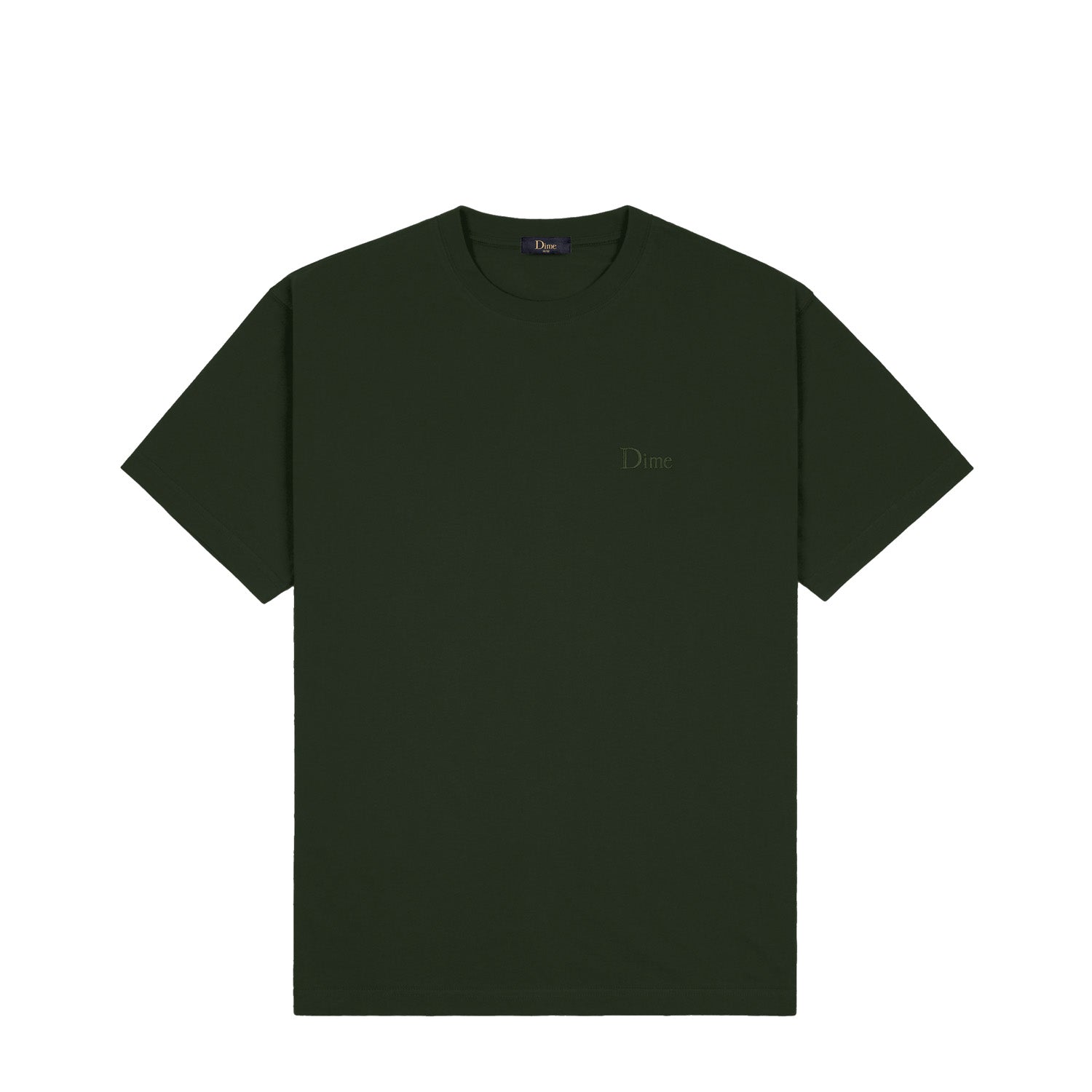 Dime Men Classic Small Logo T-Shirt Forest Green