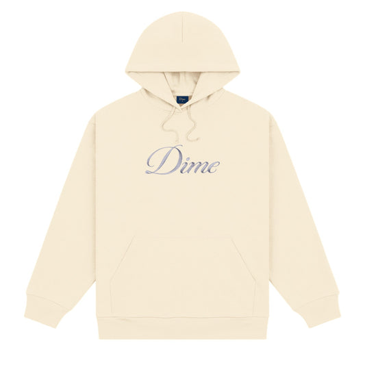 Dime Men Cursive Logo Hoodie Fog