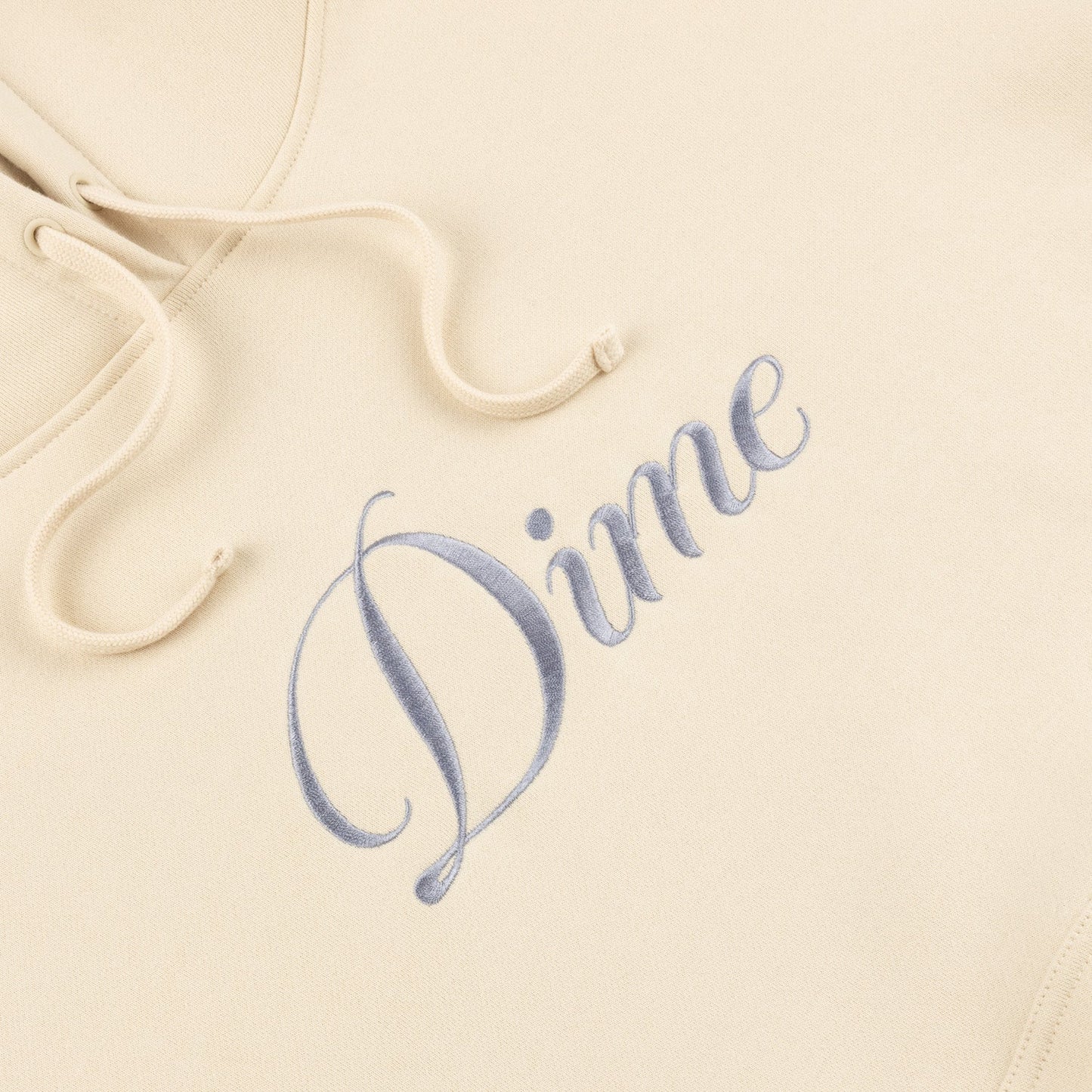Dime Men Cursive Logo Hoodie Fog