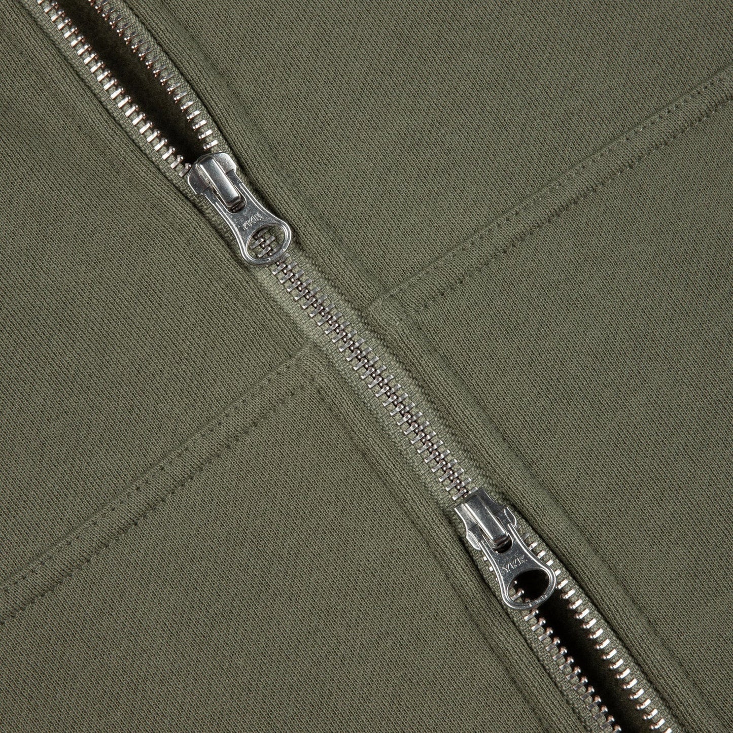 Dime Men Cursive Small Logo Zip-Hoodie Army Green