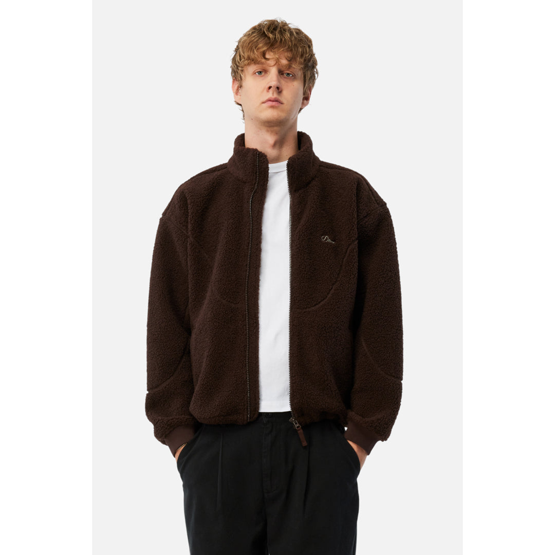 Dime Polar Fleece Sherpa Zip Brown