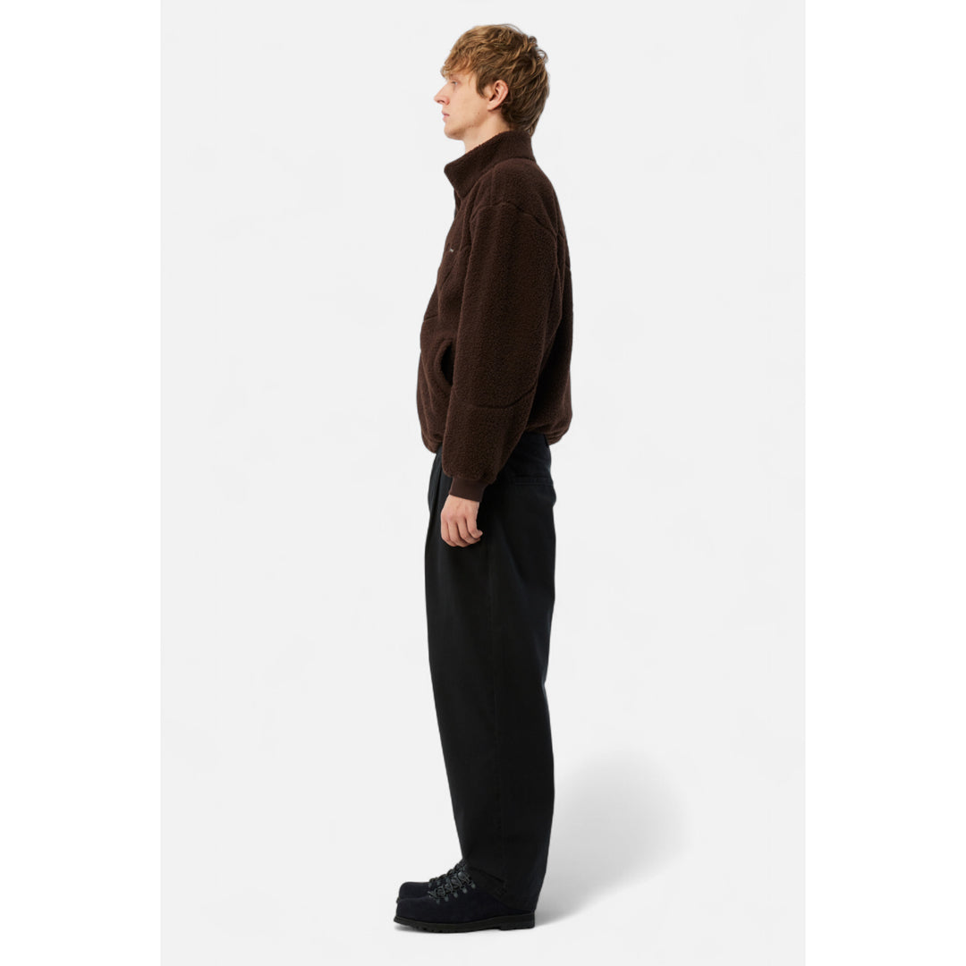Dime Polar Fleece Sherpa Zip Brown