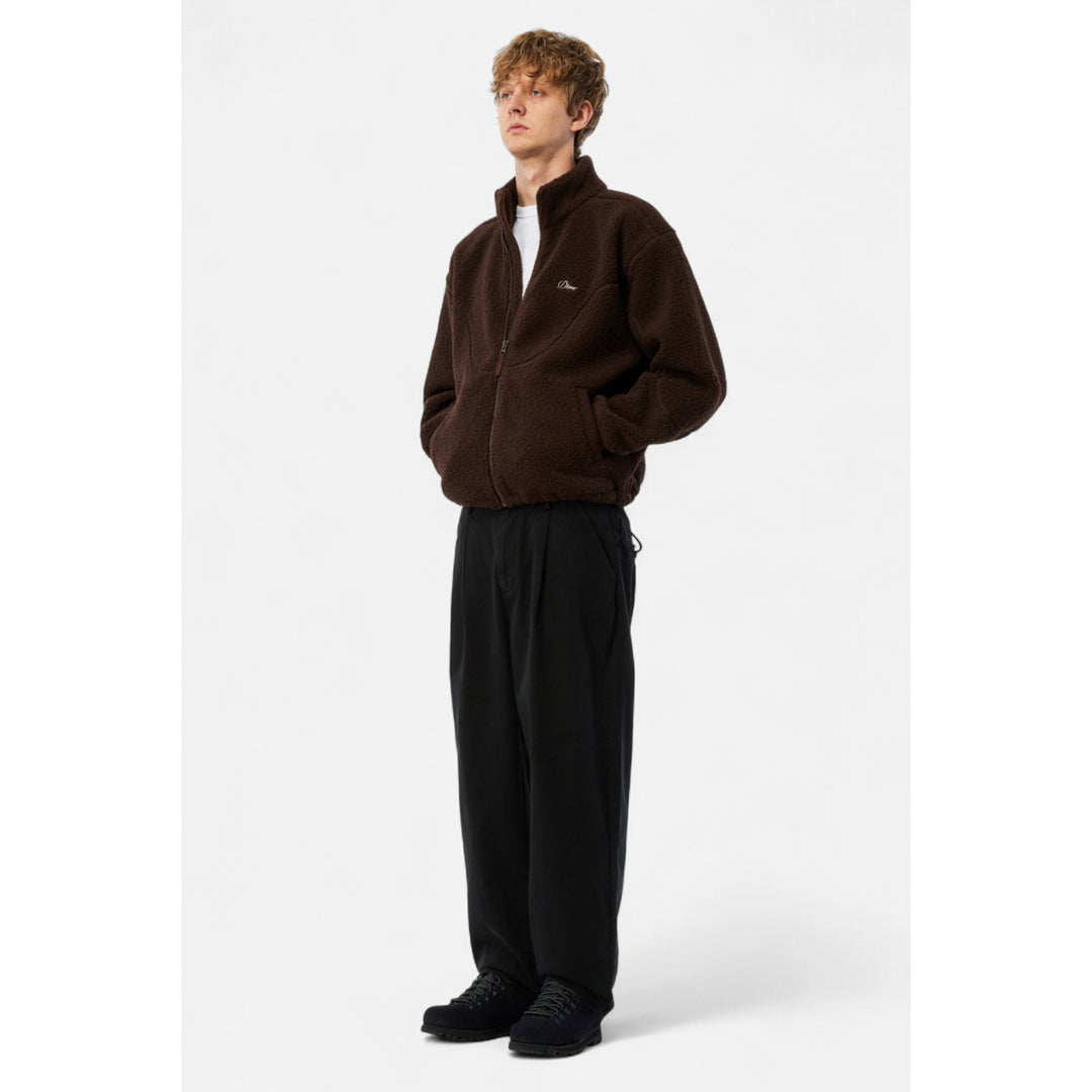 Dime Polar Fleece Sherpa Zip Brown