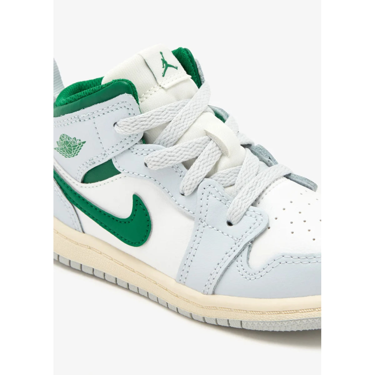Jordan 1 Mid Summit White Pure Platinum Sail Pine Green (TD)