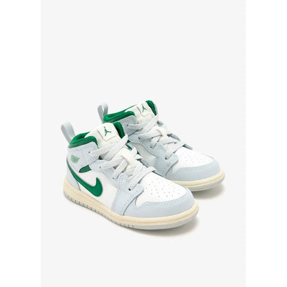 Jordan 1 Mid Summit White Pure Platinum Sail Pine Green (TD)
